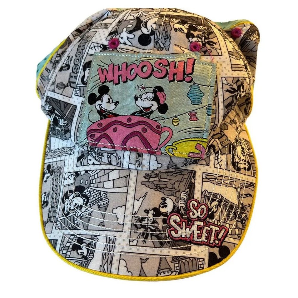 Disney Parks Comic Strip Mickey Minnie Tea Cup Whoosh So Sweet Hat